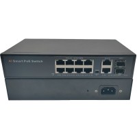 Коммутатор PoE 8 портов +2 uplink+2SFP 10/100/1000 Мбит/с POE012