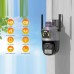 Сетевая IP камера поворотная 4,0 Mpix Wi-Fi , двусторонняя связь, двойной объектив KAM083