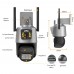 Сетевая IP камера поворотная 4,0 Mpix Wi-Fi , двусторонняя связь, двойной объектив KAM083