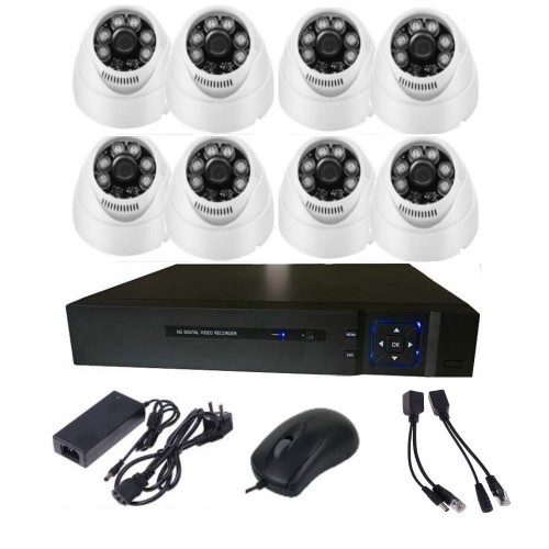 Сетевой 8-и канальный комплект с  IP камерами 2,0 Mpix KOM007